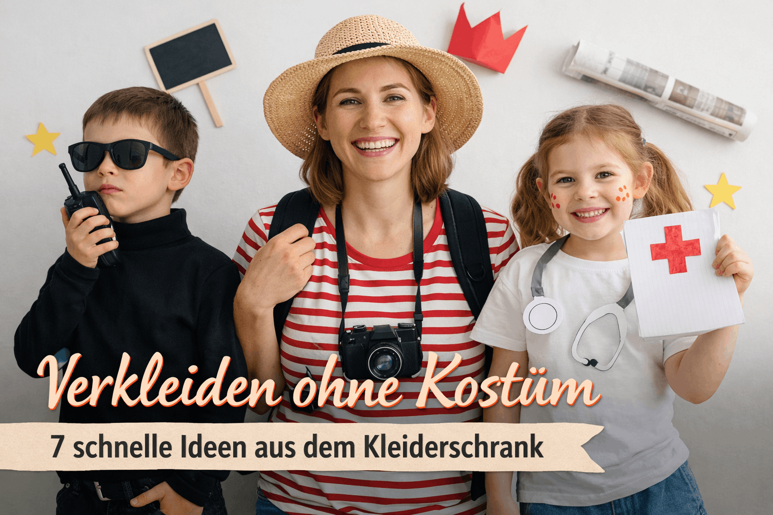 verkleiden ohne Kostüm, Fasching Verkleidung einfach