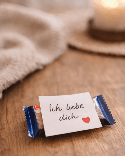 Valentinstag Geschenk für Ihn - Lieblingssnack "Ich liebe dich"