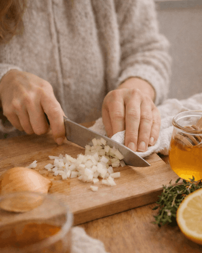 Erkältung loswerden Zwiebelsaft