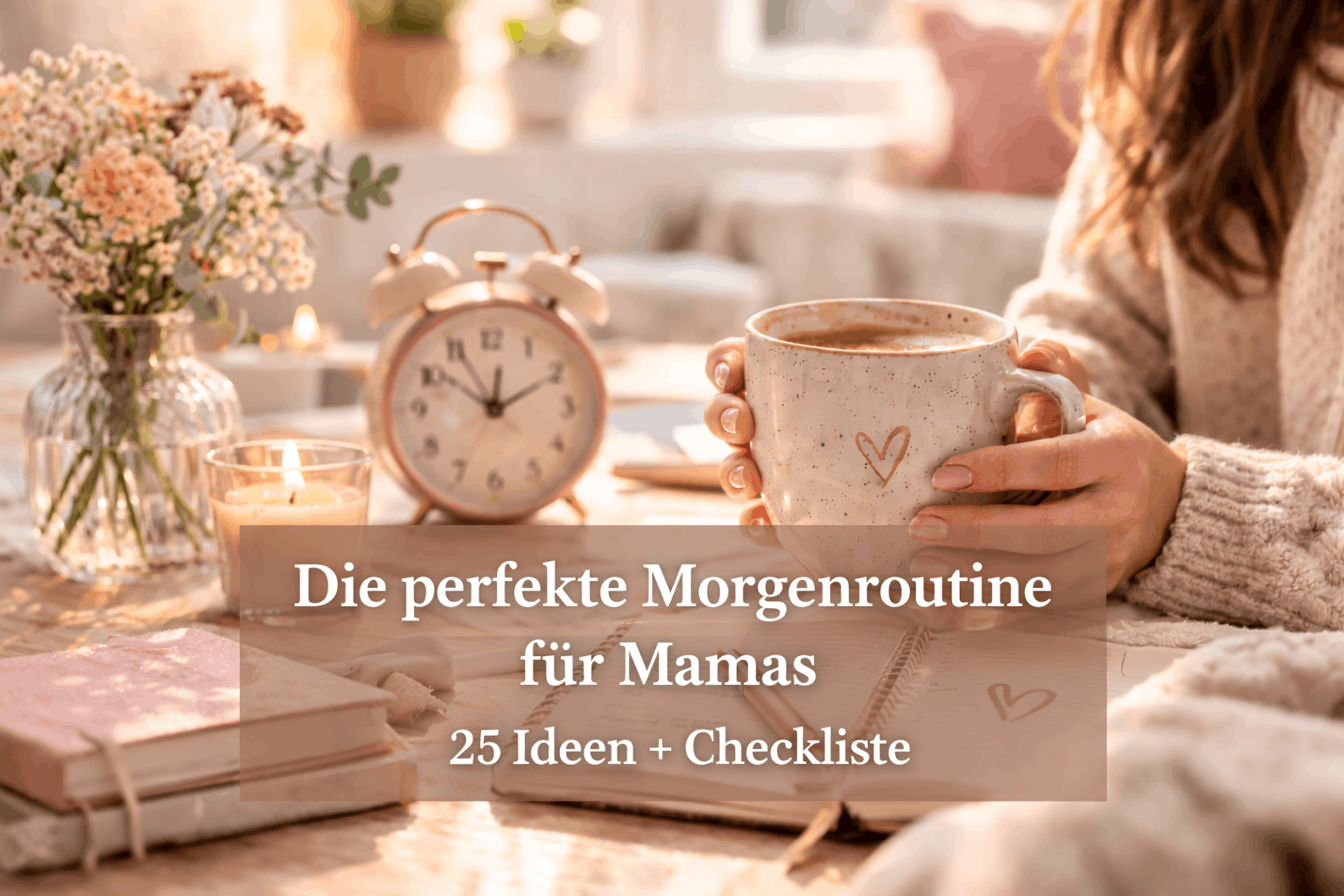 ruhiger Morgen mit Kaffee in den Tag, Gedanken aufschreiben, die perfekte Morgenroutine