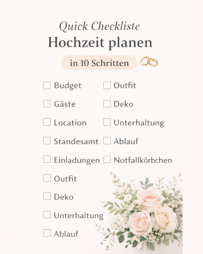 Quick Checkliste Hochzeit planen