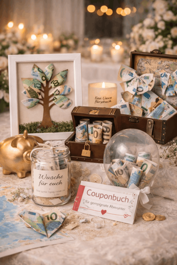 Kreative Ideen für ein Hochzeitsgeschenk mit Geld