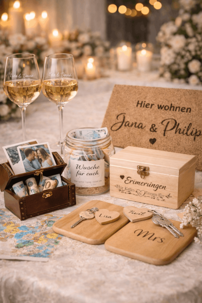Kleine personalisierte Hochzeitsgeschenke unter 50 Euro
