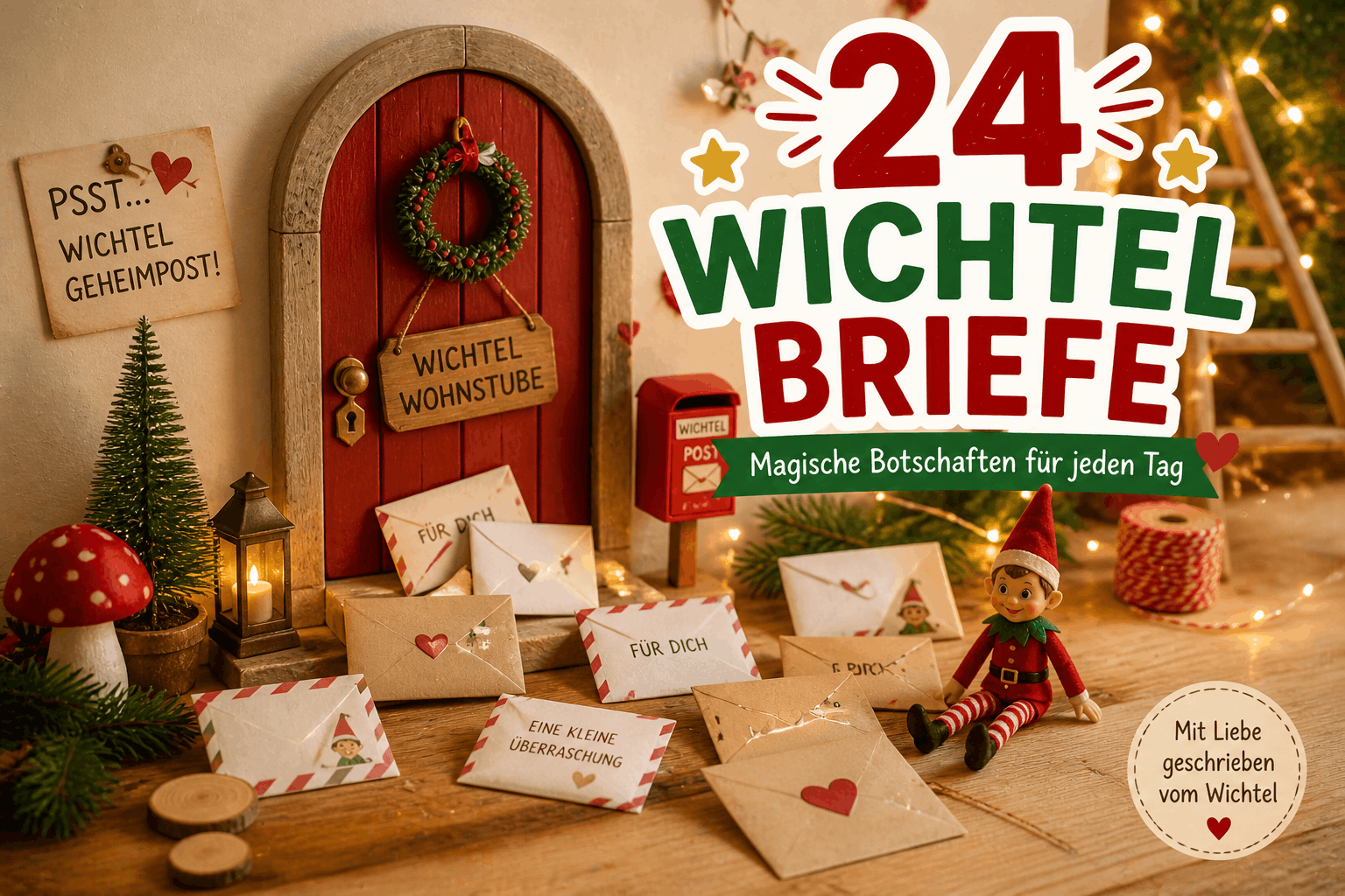 24 Wichtel Briefe für jeden Tag – einfache Vorlagen für eine magische Wichtelzeit