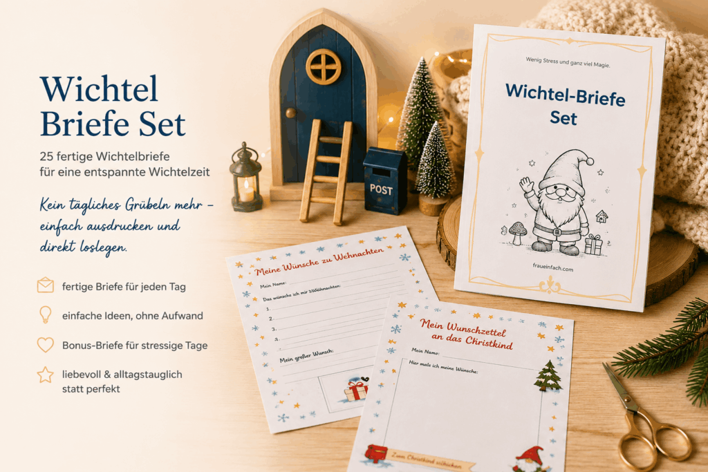 Wichtel Briefe Set mit 25 fertigen Wichtelbriefen für eine entspannte Wichtelzeit