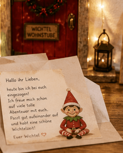 Wichtel erster Brief vor der Wichteltür – ich bin heute eingezogen