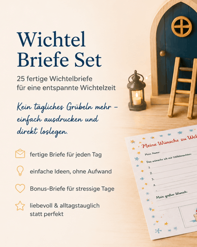 Wichtel Briefe Set mit Übersicht aller Inhalte und enthaltenen Wichtel Briefe